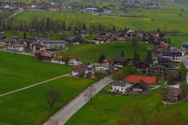 Valley View Of Village